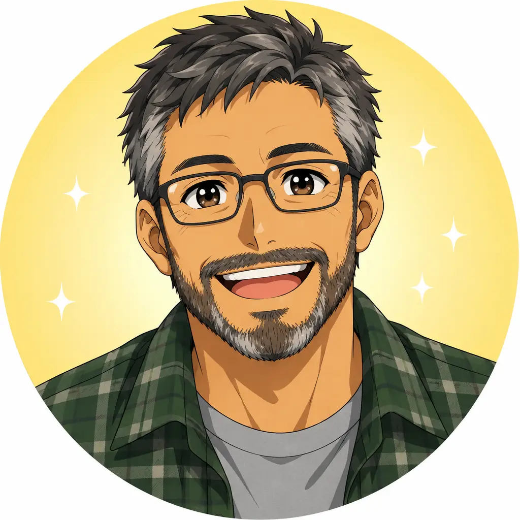 Dresseur à la barbe et lunettes