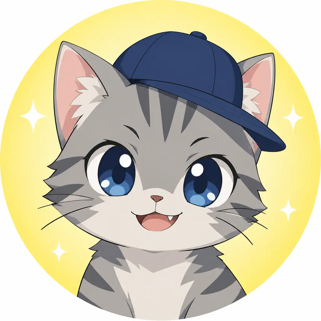 Chaton à la casquette
